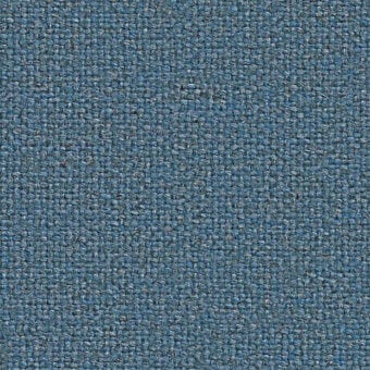 Woven fabric sample in blue-gray with a dense, irregular texture and matte finish; visible fibers create a nubby appearance.